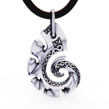 hei matau necklace jewelry creativity art shining spiral gold printable precious pendant pendants 3d print model - Mito3D
