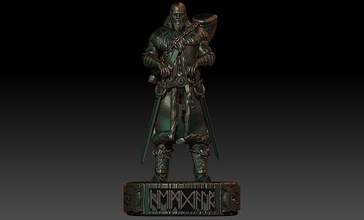 Heimdall Heimdallr heykelcik viking Tanrı Norse Asatru Sanat heykeller 3d print model - Mito3D