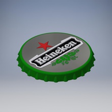 heineken botella gorra bar pared firmar logo tapón pasatiempo bricolaje diy 3d print model - Mito3D