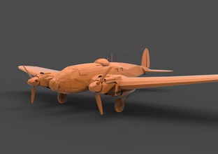 heinkel he 111 ww2 world war two he111 bomber german luftwaffe battle of britain flight sim bombing spitfire hurricane bf 109 games toys 3d print model - Mito3D