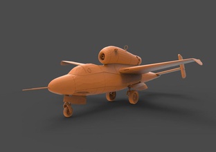 heinkel he 162 he162 fighter german wwii airplane military aircraft jet volksjaeger spatz salamander luftwaffe nazi games toys 3d print model - Mito3D