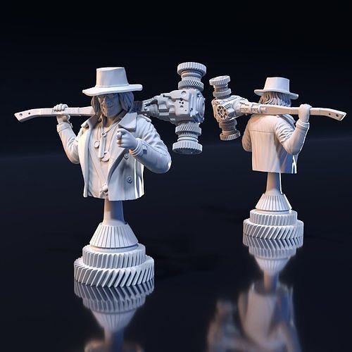 heisenberg bust resident evil village tabletop figurine man statue sculture male art sculptures 3D print model - Mito3D
