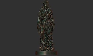 hel statuette art hela printable viking goddess norse mithology sculptures 3d print model - Mito3D
