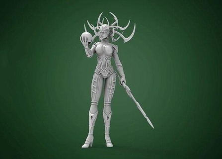 hela statue 3d print model printing thor marvel figurine character movie woman female avengers stl statues endgame infinity war printable games toys comics skull collectible art sculptures 3d print model - Mito3D