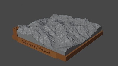 hell Shan hp Berg Landschaft Vulkan Terrain Umgebung Natur Photogrammetrie Elevation Wissenschaft 3d print model - Mito3D