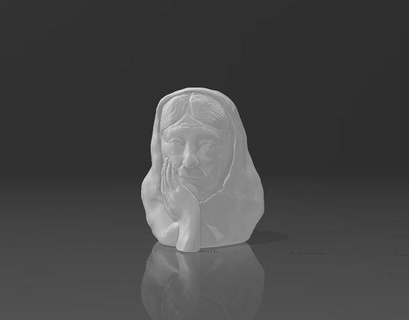 Helena blavatsky 3d stampa petrovna russo yelena blavatskaya madame filosofo teosofico fallimento donna statua ritratto arte sculture 3d print model - Mito3D