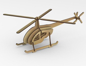 helicóptero helicoptero rompecuzas 3d rompecabezas juegos juguetes 3d print model - Mito3D