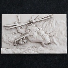 helicopter mi-24 pano mi24 military tank crocodile art sculptures 3d print model - Mito3D
