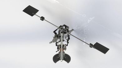 Hubschrauber-Taumelscheibe Wissenschaft Hubschrauber cad Flugzeug bedruckbar ist cam Taumelscheibe solidworks 3d Modell Montage Teile aeronautic mechanisch design render Bewegung copter gyro Roboter engineering 3d print model - Mito3D