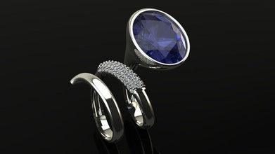 wendel ring gold silber mode leuchtenden hochzeit engagement diamant juwel brillant schmuck teenager spiral oval druckbar aussehend frauen ringe 3d print model - Mito3D