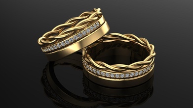 hélix bague mode argent brillant mariage or gemme diamant imprimable engagement belle femmes bijoux pièces anneaux 3d print model - Mito3D