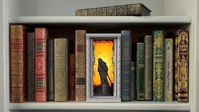 cehennem s kapı kitap köşeleri tekne ayracı kickstarter ölümsüz ateş dante desteksiz kütüphane iliad charon karont acheron ilahi komedi ev dekor 3d print model - Mito3D