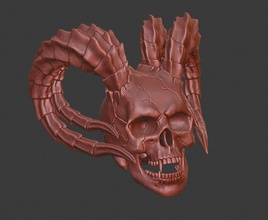 infierno cráneo esqueleto esculpir licuadora hueso muerte arte esculturas 3d print model - Mito3D