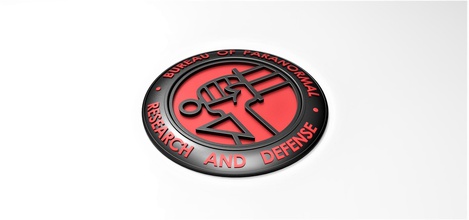 3d imprimable hellboy badge jouet emblème impression film bandes dessinées cosplay logo jeux jouets 3d print model - Mito3D