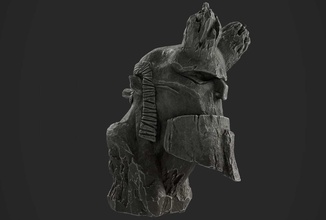 hellboy busto 3d estatua arte esculturas monumento 3d print model - Mito3D
