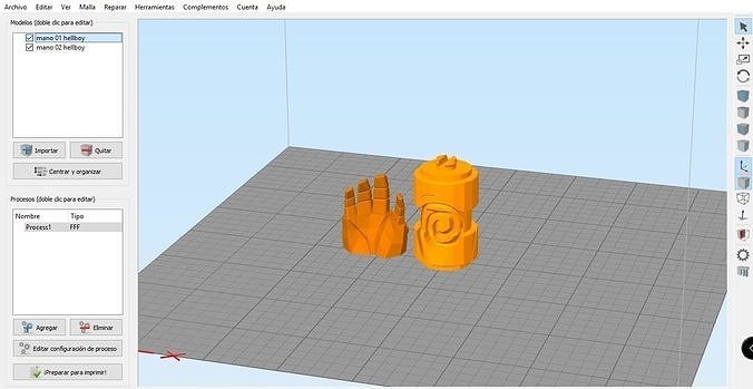 Höllenjunge Hand print3d druckbar 3d Spiele Spielzeuge 3D print model - Mito3D