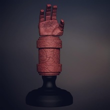 hellboy hand 3d print - height 240 mm bust hero 3dprinting statue printable toys miniature geek sculptures marvel dc games board miniatures figurines 3d print model - Mito3D