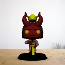hellboy Kral popfunko oyun-oyuncak sevimli hellboymovie chibi'nin newhellboy hellboypop toplama knight oyuncaklar oyuncak oyunları oyunlar 3d print model - Mito3D