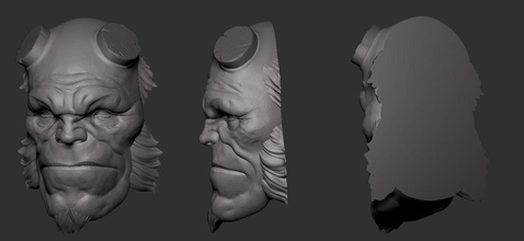 hellboy imán impresion3d desingstl stl esculpir arte esculturas 3d print model - Mito3D
