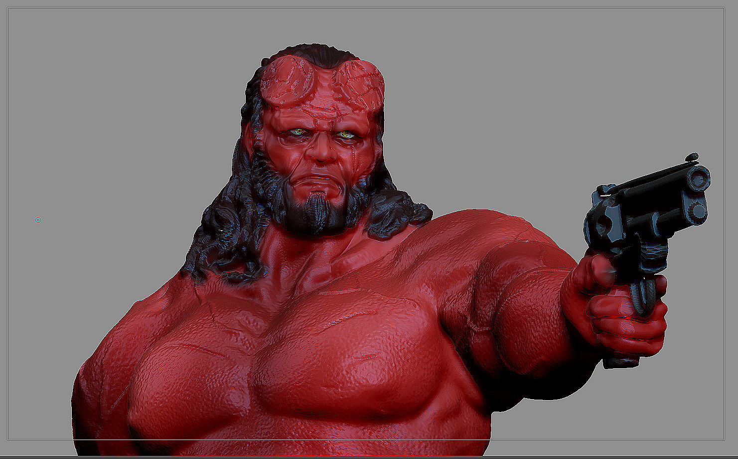 hellboy movie statue figurine printable hell marvel art sculptures 3D print model - Mito3D
