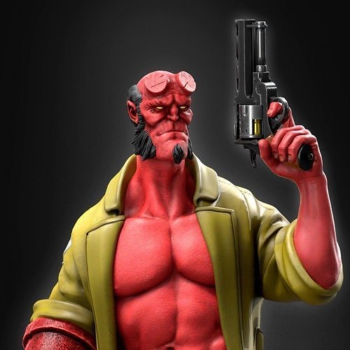 ragazzo infernale statua demone rosso 3dprint stampa dc meraviglia pistola giochi giocattoli 3D print model - Mito3D