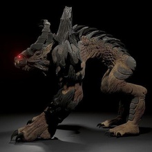 segugio infernale Drago fantasia creatura mostro bestia carattere immaginario magico inferno mitologia Giochi giocattoli 3d print model - Mito3D