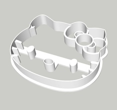 gatinha biscoito fundente cortador imprimir ei cozimento sanrio comida arte culinária passatempo faça 3d print model - Mito3D