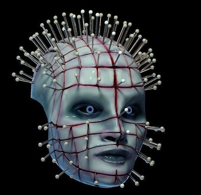 hellraiser stecknadelkopf 2022 maske film grusel blutig halloween mode 3d print model - Mito3D