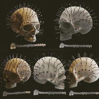 Hellraiser cabeza alfiler estilo cráneo uñas Listo impresión rompecabezas horror miedo mal Víspera Santos decoración cenobita máscara impreso Arte esculturas 3d print model - Mito3D