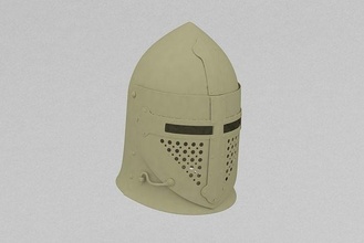 helmet knight mask helm shield protection armour armor amored saxon disguise crusader warrior weaponry hat accessories game games toys 3d print model - Mito3D