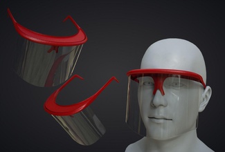 helmet 3d print ready stl protection helm armour armor shield amored mask covid covid19 virus printable glass science bio biology 3d print model - Mito3D