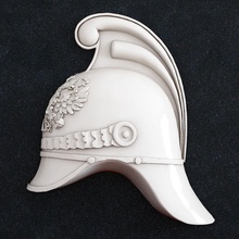 joalheria pingente capacete emblema símbolo heráldico proteção religiou objeto florescer geométrico cavaleiro arte esculturas 3d print model - Mito3D
