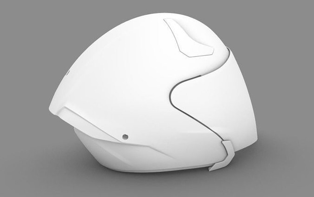 kask hf k220929 plastik dümen tasarım imalat kumaş kam cad gergedan baş moda 3d print model - Mito3D