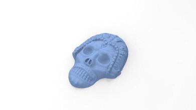 kask 3d model kabartma kafatası sanat gravur rahatlama heykeller 3d print model - Mito3D