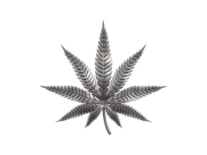hemp cannabis leaf 3d print model necklace coin pendant eaf marijuana weed marihuana hashish hash bang pound drug silver gold jewelry pendants 3d print model - Mito3D