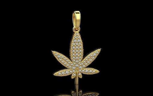 hemp leaf marijuana ganja pendant model 292 hemb bracelet earring gold rose silver printable bling jewelry luxury gem brilliant diamond ring fashion sterling beauty engagement pendants 3d print model - Mito3D