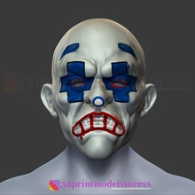 henchmen dark knight clown joker mask - halloween cosplay batman masquerade ledger helmet dc comic robin movie bank moorish disguise darknight scary games toys 3d print model - Mito3D