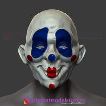 scagnozzi burlone buio cavaliere cosplay maschera clown halloween batman mascherata libro mastro colpo morte mortale cappuccio rosso casco gangster sangue spavento orrore comico meraviglia eroi giochi giocattoli 3d print model - Mito3D
