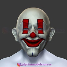 les sbires dark knight clown joker masque de costume casque jeux-jouets des mercenaires le the gangster méchant diable la banque film batman bande-dessinée d'horreur jeux jouets 3d print model - Mito3D