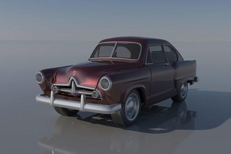 henry j 1951 carro carros veículo passatempo auto automotivo roda clássico sla fdm printcar impressão rc retro interior exterior fenda faça 3d print model - Mito3D