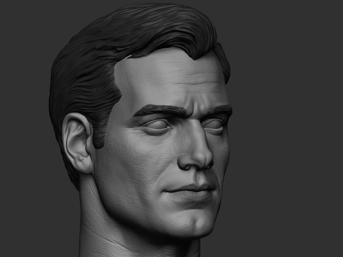 henri caverne 3d imprimable fichier henrycavill superman homme 39 acier ligue justice ressemblance 3dprint tête cg cgi jouet collectable jeu jeux jouets 3D print model - Mito3D