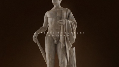 herakles skulptur antike griechenland architektur kunst skulpturen 3d print model - Mito3D