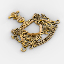 heráldica leões jóias luxo riqueza ornamentado a decoração ferreiro outros 3d print model - Mito3D