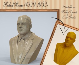 herbert hoover art storia di una sfida presidente usa washington sculture 3d print model - Mito3D