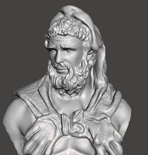 hercules bust 3d printing heracles mythology sculpture greek zeus hero olympian statue art apollo sculptures 3d print model - Mito3D