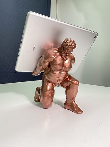 hercules tablet stand phone sculpture statue greek functional printing 3d greekgod demigod art sculptures 3D print model - Mito3D