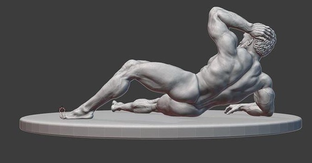 hercules art people strength sculpture man sculptures 3d print model - Mito3D
