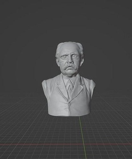 Hermann von Helmholtz alemão físico médico hidrodinâmico estabilidade arte esculturas 3d print model - Mito3D