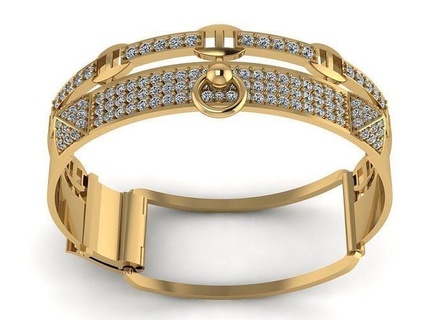 Ermete braccialetto modello produrre codice bad0010 gioielleria squillare womenring prezioso nozze oro stampabile diamante moda anelli massa collezione solitario Fidanzamento donne vettore braccialetti 3d print model - Mito3D