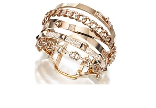 hermes bracelet jewelry bvlgari tiffany chanel gold diamond brilliant gem jewellery bracelets 3d print model - Mito3D